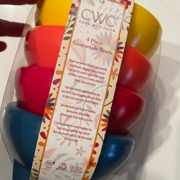 Condiment,‎ Dips or Guacamole Bowls (new / set of 4) (party/x) - Picture 1 of 7